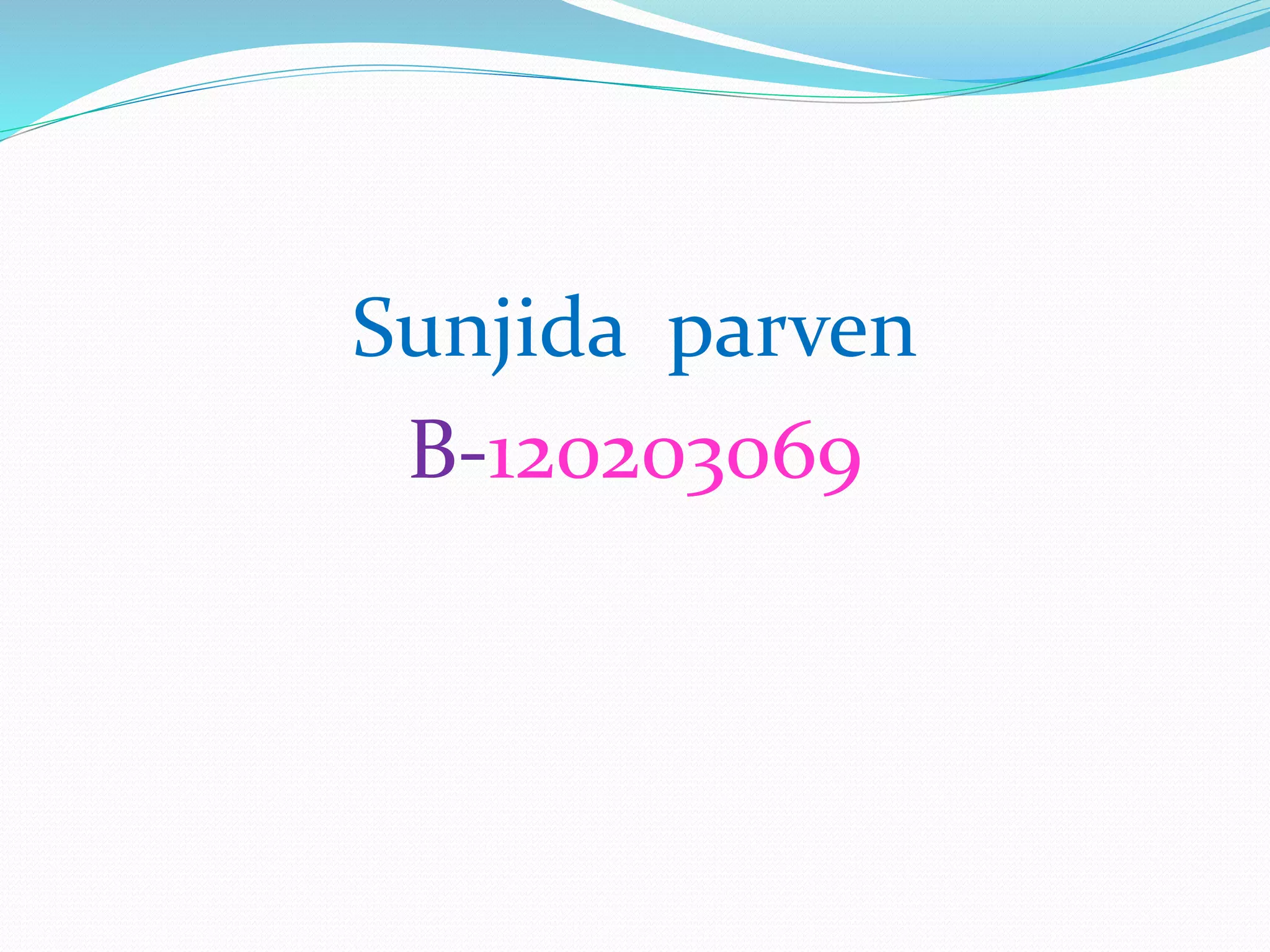 Sunjida parven
B-120203069
 