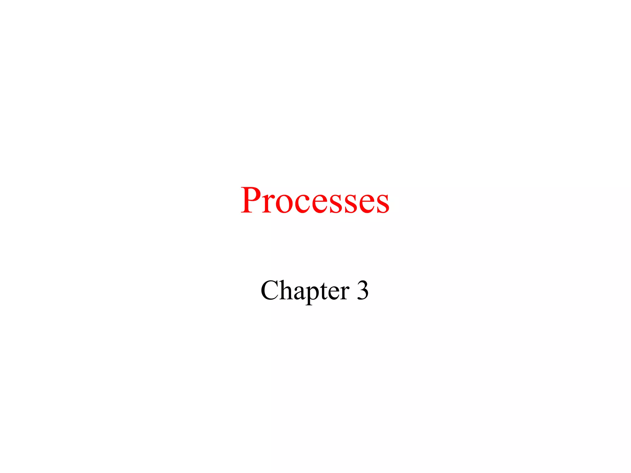 Processes
Chapter 3
 