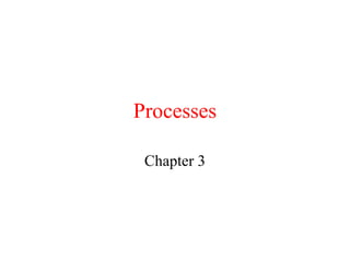 Processes
Chapter 3
 