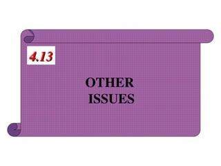 OTHER
ISSUES
4.13
4.13
 