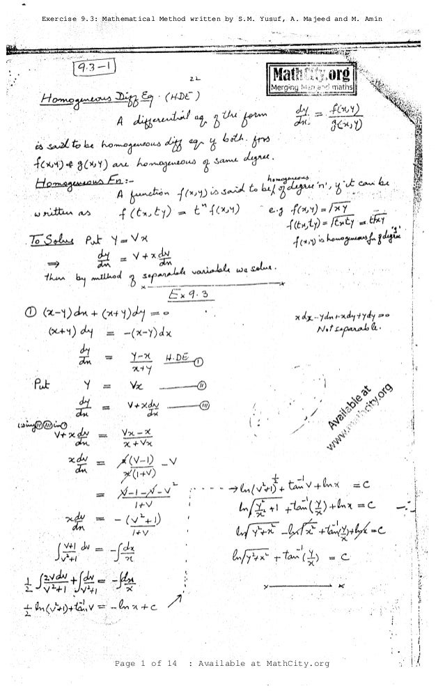 Chap 09 Solutions Ex 9 3 Method