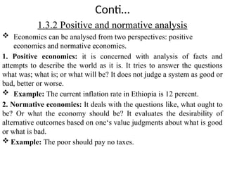 Chapter one-Introduction to economics ppt | PPTX