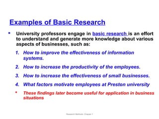 Research methods chapter 1, introduction to research | PPTX
