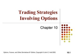 Trading Strategies Involving Options Chapter 10 