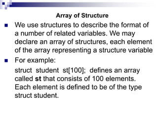Chap 10(structure and unions) | PPT