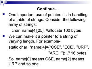 Chap 11(pointers) | PPT