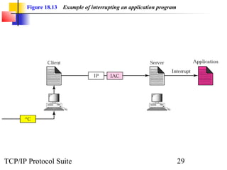 Figure 18.13 Example of interrupting an application program 
TCP/IP Protocol Suite 29 
 