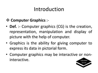 1. Introduction of Computer Graphics | PPT