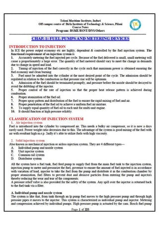 Chap.1 fuel pumps  &amp; metering devices