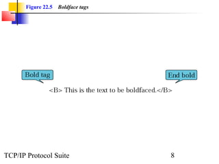 Figure 22.5 Boldface tags 
TCP/IP Protocol Suite 8 
 