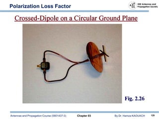 Antennas and Propagation Course (5801437-3) Chapter 03 By Dr. Hamza KAOUACH 129
Polarization Loss Factor
 