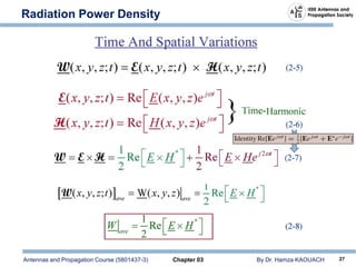 Antennas and Propagation Course (5801437-3) Chapter 03 By Dr. Hamza KAOUACH 27
Radiation Power Density
 