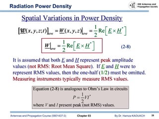Antennas and Propagation Course (5801437-3) Chapter 03 By Dr. Hamza KAOUACH 28
Radiation Power Density
 