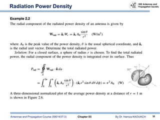 Antennas and Propagation Course (5801437-3) Chapter 03 By Dr. Hamza KAOUACH 30
Radiation Power Density
 