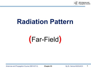 Antennas and Propagation Course (5801437-3) Chapter 03 By Dr. Hamza KAOUACH 5
Radiation Pattern
(Far-Field)
 