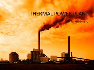 THERMAL POWER PLANT
by: Mulugeta T.
1
 