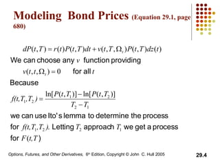 Modeling  Bond Prices  (Equation 29.1, page 680) 
