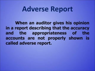 Auditor's Report | PPT