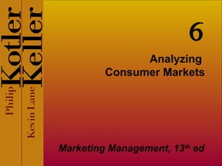 6
Analyzing
Consumer Markets

Marketing Management, 13th ed

 