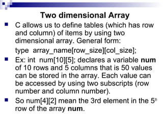 Chap 7(array) | PPT