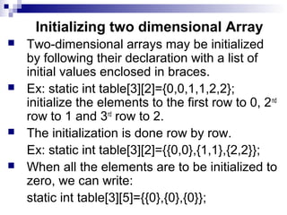 Chap 7(array) | PPT