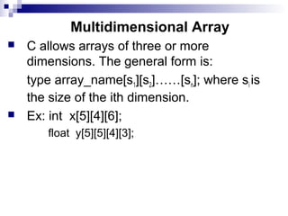 Chap 7(array) | PPT