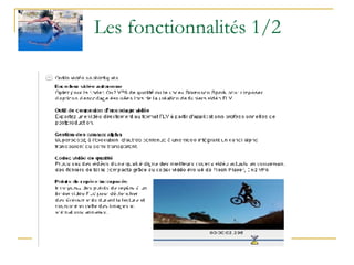 Les fonctionnalités 1/2 