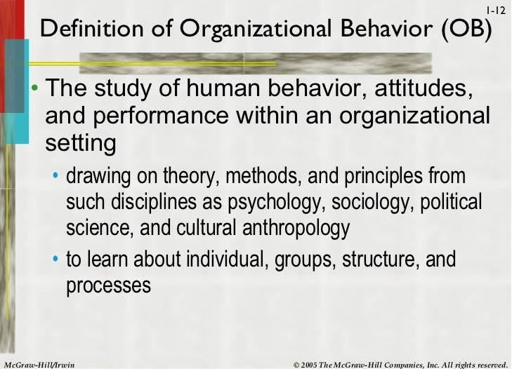 chapter 1 introduction to organizational behavior chapter 1 introduction to organizational behavior
