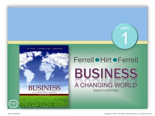 part


                                                       1
                    Ferrell Hirt Ferrell


                    A CHANGING WORLD
                          EIGHTH EDITION



   FHF


McGraw-Hill/Irwin               Copyright © 2011 by The McGraw-Hill Companies, Inc. All rights reserved.
 