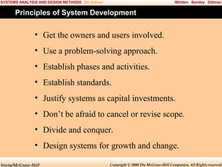 principles of systems analysis