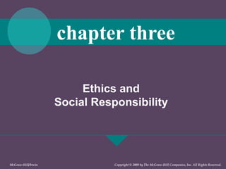 CH 3 ETHICS AND SOCIAL RESPONSIBILITY | PPT