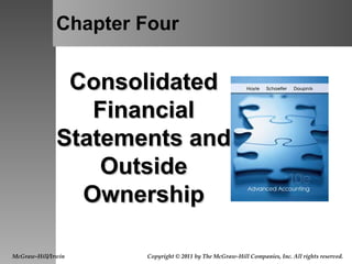 Chapter Four Consolidated Financial Statements and Outside Ownership McGraw-Hill/Irwin Copyright © 2011 by The McGraw-Hill Companies, Inc. All rights reserved. 