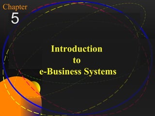 1

Chapter
   5
                       Introduction
                            to
                    e-Business Systems



McGraw-Hill/Irwin         Copyright © 2004, The McGraw-Hill Companies, Inc. All rights reserved.
 