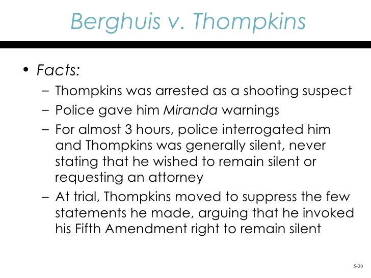 pix Berghuis V. Thompkins chapter 5 crimes and torts