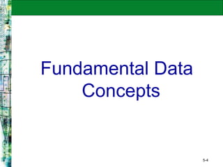 5-4
Fundamental Data
Concepts
 