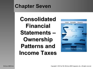 Chapter Seven Consolidated Financial Statements – Ownership Patterns and Income Taxes McGraw-Hill/Irwin Copyright © 2011 by The McGraw-Hill Companies, Inc. All rights reserved. 