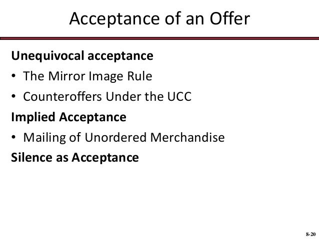 Bus 115 Chap008 Offer Acceptance Mutual Assent
