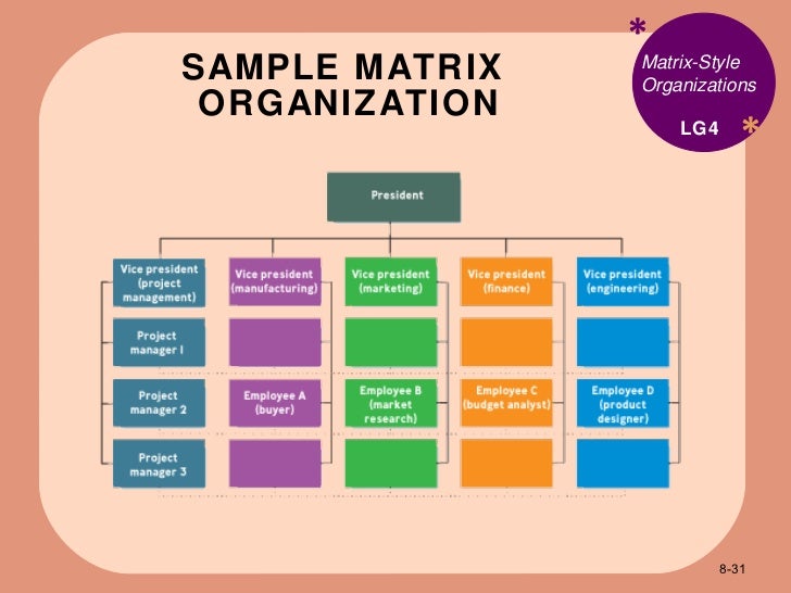 Sample Matrix Organizational Chart