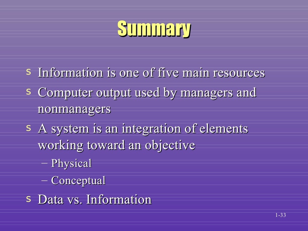 Introduction to the ComputerBased Information System