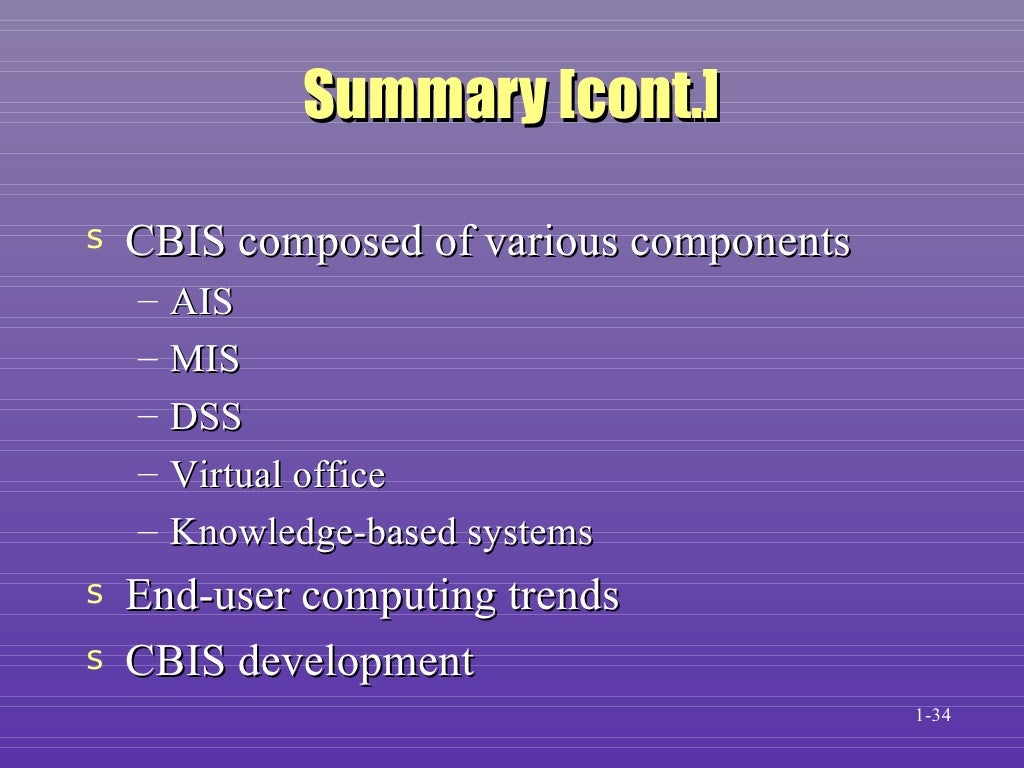 Introduction to the ComputerBased Information System
