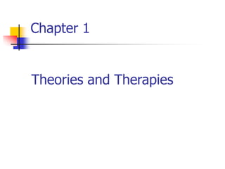 Chapter 1
Theories and Therapies
 