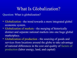 Chap01 Globalization and its impacts in international business | PPT