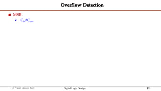 81
Dr Yasir Awais Butt Digital Logic Design
Overflow Detection
 MSB
 Cin≠Cout
 