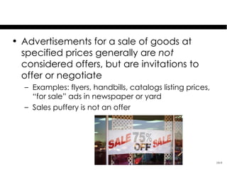 Bad Offers Examples Chapter 10 – The Agreement: Offer | PPT