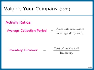 12-20
Valuing Your Company (cont.)
 