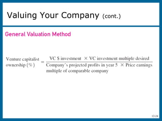 12-24
Valuing Your Company (cont.)
 