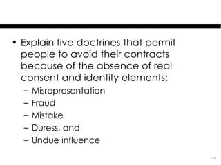 Chapter 13 – Reality of Consent | PPT