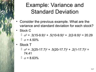 Stock Variance Image Chap013 Return, Risk, and the Security Market Line.ppt