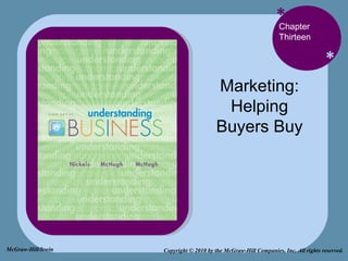 * * Chapter Thirteen Marketing: Helping Buyers Buy Copyright © 2010 by the McGraw-Hill Companies, Inc. All rights reserved. McGraw-Hill/Irwin 
