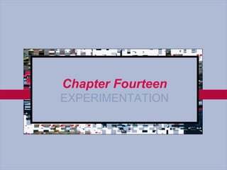 Chapter Fourteen
       EXPERIMENTATION




14-3
 